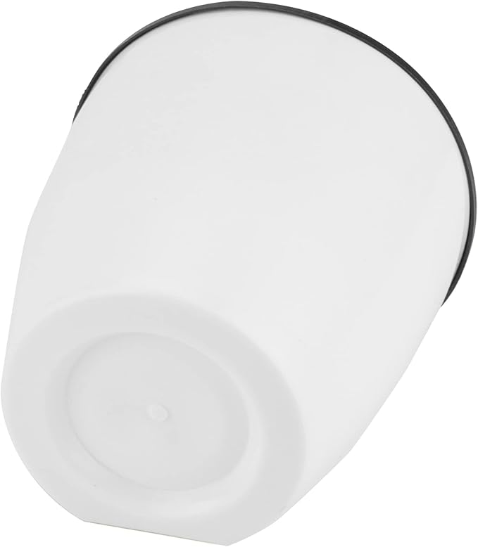 LEXININ 10 Pack 5 Inch Self Watering Hanging Planters, White Plastic Wall Mounted Plant Pots, Vertical Flower Pot for Plants