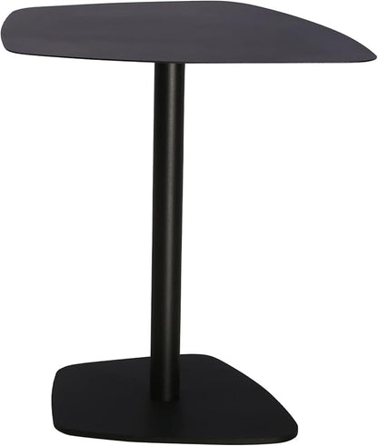 C Table End Table,Tray Metal Sofa Side Table, Accent Coffee Table, Waterproof and Anti-Rust Outdoor&Indoor Snack Table, Black (Model B)