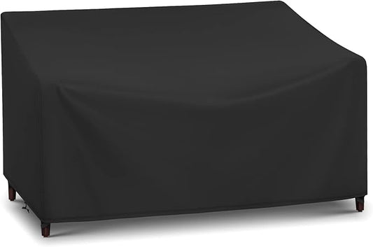 Arcedo Waterproof 2-Seater Loveseat Covers for Patio Furniture, Weatherproof Outdoor Chair Seat Couch Sofa Cover, 54" W x 37" D x 35" H, Black