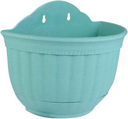 BESPORTBLE Plastic Half Round Flower Pot Hook Easy to Hang Wall-Mounted Planter Stylish Wall Hanging Pot for Home Office Sturdy Safe for Plant Storage