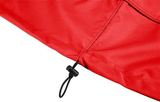 Eevelle Meridian Patio Oval Table Cover with Marine Grade Fabric - Waterproof Outdoor Table Cover - Furniture Set Covers for Dining Table - Easy to Install - (25.5" H x 66" L x 42" W, Red)