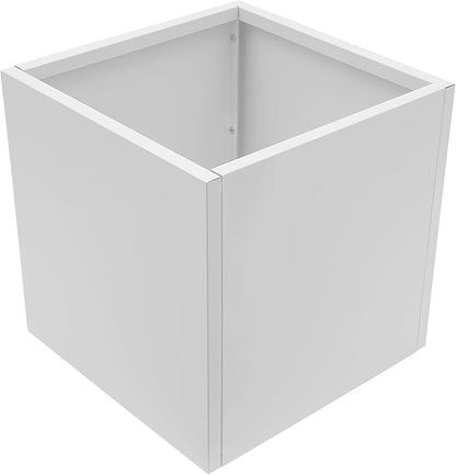 20Inch Steel Planter Box Metal Planter Large Tall Square Planters for Indoor Outdoor Plants, Heavy Duty Flower Pot for Patio, Yard, Garden (White, 20" L x 20" W x 20" H)