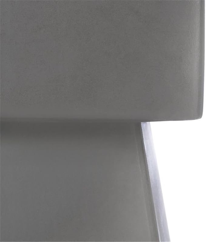 SAFAVIEH Outdoor Collection Zen Mushroom Modern Dark Grey Concrete Accent Table (Fully Assembled)