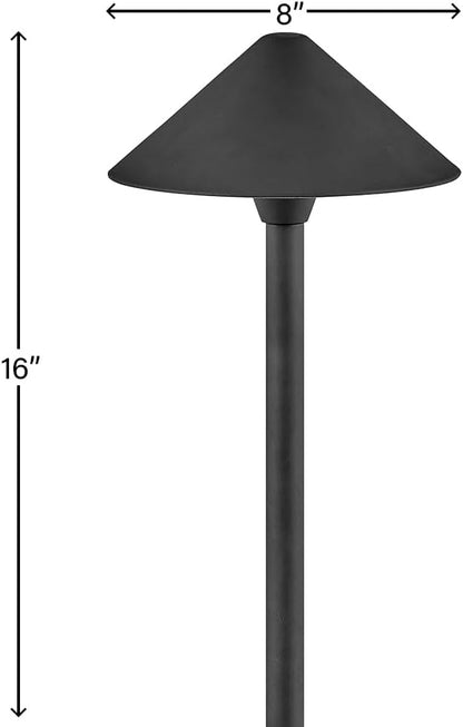 Hinkley Springfield 16022BK-LL Small LED Low Voltage Landscape Pathway Light - 12v, Dimmable, Aluminum - Black