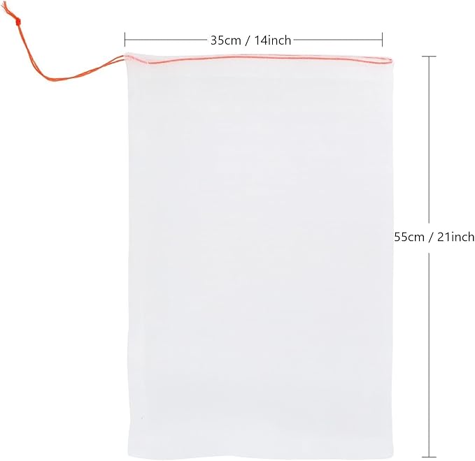 20Pcs Kikhope Fruit Protection Bags, 21"x14" Garden Netting Bags with Drawstring, Fruit Netting Bags, Fruit Tree Bags, Netting Barrier Bags for Protecting Fruits and Vegetables