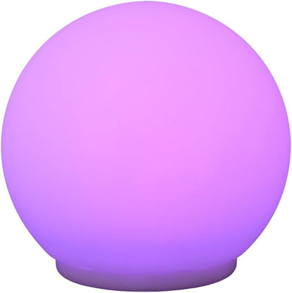 Goshyda LED Ball Light, 15cm RGB Color Changing Globe with 7 Colors & Gradient Mode, Rechargeable Mood Lamp for Pool Party Photography Home Decor