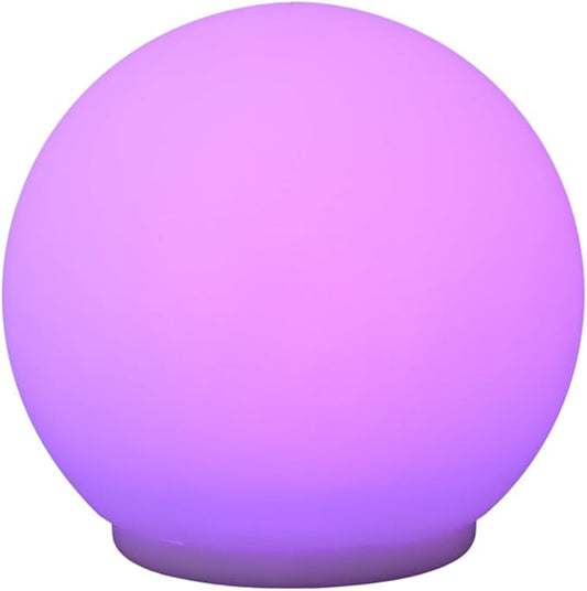 Goshyda LED Ball Light, 15cm RGB Color Changing Globe with 7 Colors & Gradient Mode, Rechargeable Mood Lamp for Pool Party Photography Home Decor