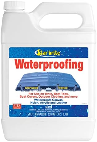 STAR BRITE 081900X Fabric Waterproofer with Stain Repellent and UV Protection - 1 Gallon