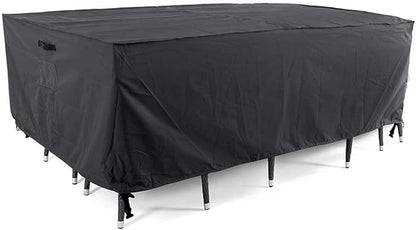 Tempera Outdoor Dining Set Cover for Outside Table and Chairs, Square Patio Table Covers for Outdoor Furniture, Anti-Fading, Windproof, 84''L x 84''W x 27.8''H, Grey