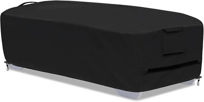 Outdoor Chaise Lounge Cover for 2-3 Stackable Chaise Lounge Chairs, Waterproof, Durable Polyester Fabric, 80 inch Patio Stackable Chaise Lounge Chairs Cover for Pool Lounge Chair Winter Storage, Black