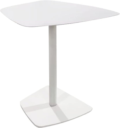 C Table End Table,Tray Metal Sofa Side Table, Accent Coffee Table, Waterproof and Anti-Rust Outdoor&Indoor Snack Table, White (Model B)