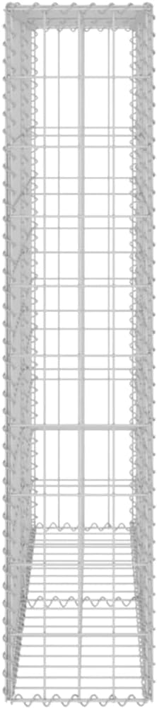 Galvanized Steel Gabion Wall with Covers, Gabion Mesh Wire Wall Panel Galvanized Steel Garden Stone Wire Basket Fencing Patio Decorative Fence, 31.5"x7.87"x39.4",-177