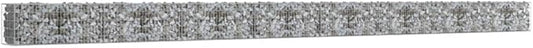 Galvanized Steel Gabion Wall with Covers, Gabion Mesh Wire Wall Panel Galvanized Steel Garden Stone Wire Basket Fencing Patio Decorative Fence, 354"x19.7"x19.7",-186