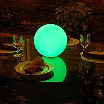 Mr.Go 10-inch LED Ball Light and 14-inch LED Globe Light Bundle, Rechargeable, Remote Control, Dimmable 16 RGB Colors 4 Modes, Waterproof, Great as Night Light Mood Lamp Ambient Lighting Decorations