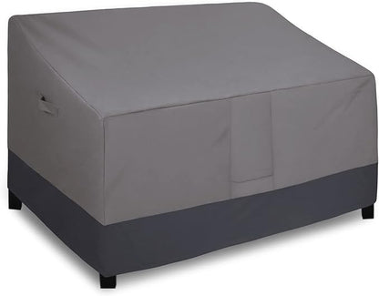 Easy-Going Waterproof Outdoor Loveseat Cover, Heavy Duty Deep 2-Seater Patio Couch, Windproof Furniture With Air Vent (76Wx40Dx33H inch, Gray/Dark Gray)