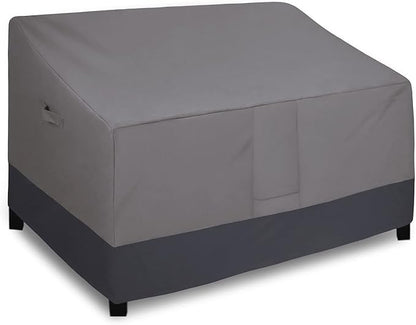 Easy-Going Waterproof Outdoor Loveseat Cover Heavy Duty Patio Furniture Couch Cover Windproof Durable (54Wx38Dx35H inch, Gray/Dark Gray)