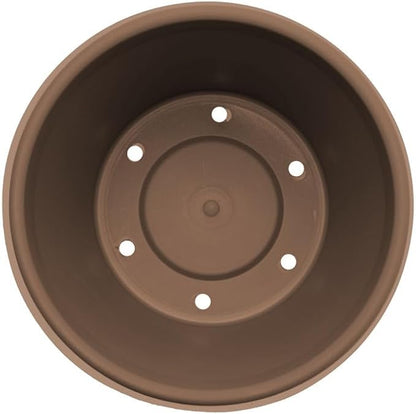 Bloem Terra Pot Planter: 12" - Chocolate Brown - Durable Resin Pot, for Indoor and Outdoor Use, Gardening, 3.5 Gallon Capacity, Saucer Sold Separately