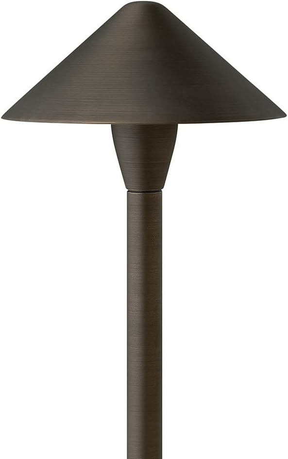 Hinkley Hardy Island Path Light 12V Large Classic Led Path Light, Low Voltage Brass Satin Black