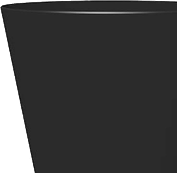 Bloem Tall Finley Tapered Round Planter: 14" - Black - Matte Textured Finish, 100% Recycled Plastic Pot, for Indoor and Outdoor Use, Gardening, 4 Gallon Capacity