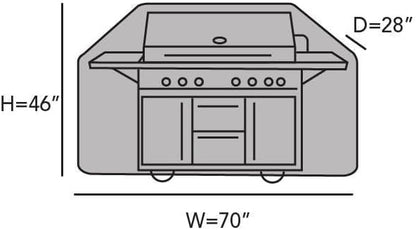 Covermates Grill Cover - Weather Resistant Outdoor Cover, Heavy Duty BBQ Covers for Large Outdoor Kitchen, Ultima 600D Polyester, 70 Inch, Ripstop Tan