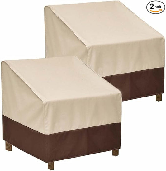 loriano Patio Chair Covers Waterproof Outdoor Chair Covers 600D Heavy Duty Fit as Lawn Lounge Deep Seat(2 Pack,Large)