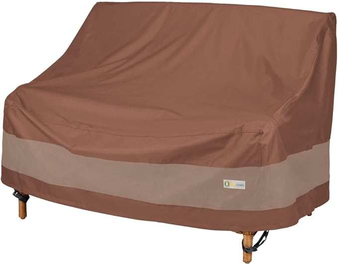 DUCKCOVERS ULV603535 Ultimate Loveseat Cover, 60"W x 35"D x 35"H, Mocha Cappuccino, Patio Furniture Covers