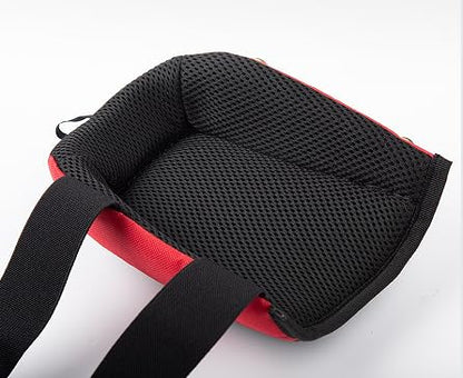 Lightweight Work Knee Pads for Men and Women with EVA Foam Padding, Adjustable Straps and Easy-Fix Clips — Perfect for Gardening, Light Construction and Comfort Work (RED)