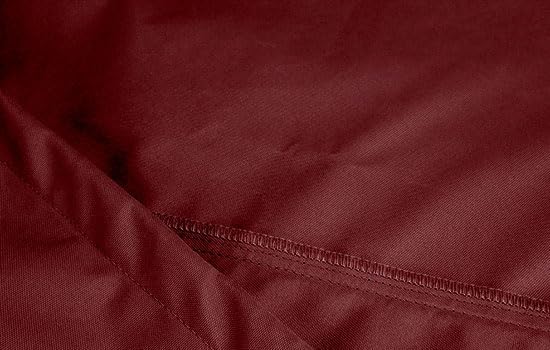 Eevelle Meridian Patio Oval Table Cover with Marine Grade Fabric - Waterproof Outdoor Table Cover - Furniture Set Covers for Dining Table - Easy to Install - (25"H x 66"L x 38"W, Burgundy)