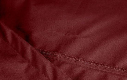 Eevelle Meridian Patio Oval Table Cover with Marine Grade Fabric - Waterproof Outdoor Table Cover - Furniture Set Covers for Dining Table - Easy to Install - (25"H x 66"L x 38"W, Burgundy)