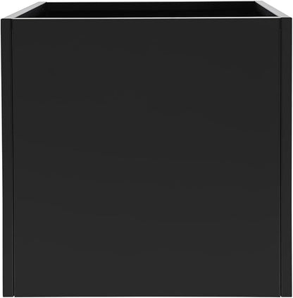 26Inch Steel Planter Box Metal Planter Large Tall Square Planters for Indoor Outdoor Plants, Heavy Duty Flower Pot for Patio, Yard, Garden (Black, 26" L x 26" W x 26" H)