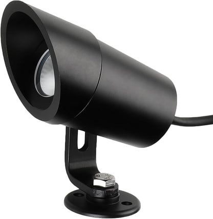 LED Landscape Spotlights, 5W 12V-24V DC, Anti-Glare Garden Lights, IP67 Waterproof Outdoor Decorative Lamps,Warm White 3000K, Black