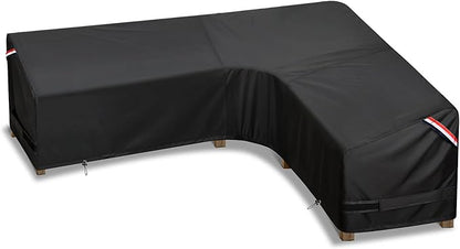 KylinLucky Outdoor Patio Furniture Cover fit 104 x 83 inch, 103 x 80, 102 x 79 L-Shaped Sectional Sofa, Waterproof Weatherproof Heavy Duty 600D Garden Cover for Outside L Shape Couch