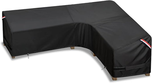 KylinLucky Outdoor Patio Furniture Cover fit 104 x 83 inch, 103 x 80, 102 x 79 L-Shaped Sectional Sofa, Waterproof Weatherproof Heavy Duty 600D Garden Cover for Outside L Shape Couch