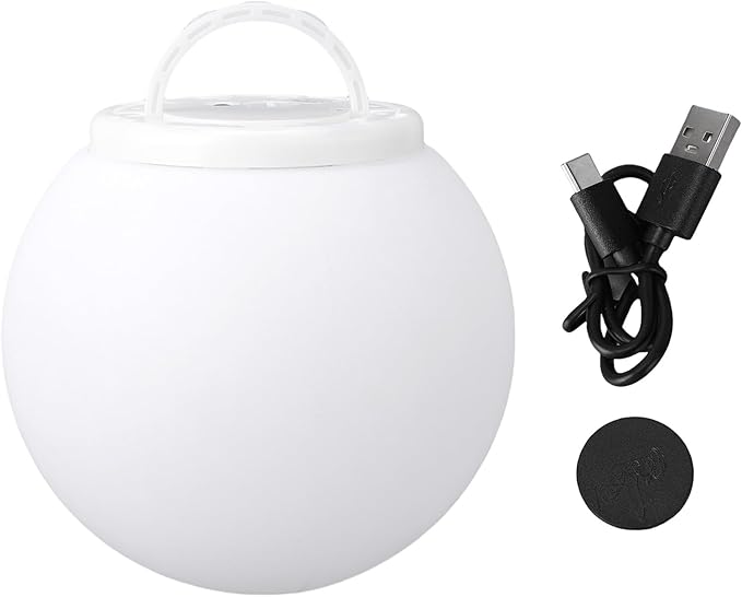 Yoidesu LED Glowing Ball Light, Rechargeable Globe Lights with Slick Gradient Mode, Water Proof Ambient Lighting Lamp, 3 Hour Runtime, for Photography, Party, Ambient Illumination