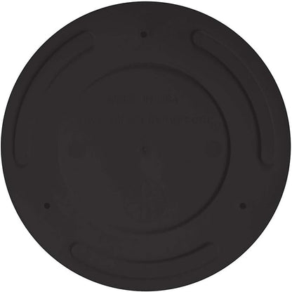 Bloem Mathers 6" Black Round Modern Resin Garden Planter Pot with Drainage Holes and Removable Saucer Tray Included