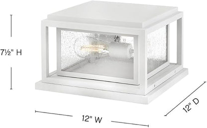 Hinkley Republic Small Pier Mount Lantern 12V, Low Voltage Textured White
