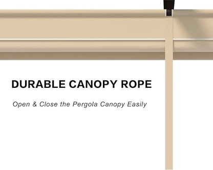 Pergola Shade Cover Replacement Canopy Top Compatible with Home Depot Hampton Bay Pergola Model #GFM00467F - Beige(Canopy Top Only)
