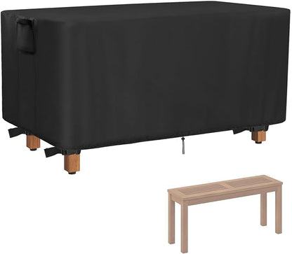 Outdoor Bench Cover, 40inch Waterproof Wooden Bench Cover Rectangle for Patio Teak Bench Farmhouse, Black-40"L x 12" W x 19" H