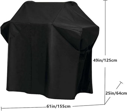 Heavy Duty Grill 600D Cover Fit for Napoleon 425 Series 61527 Grill and 525 Series 61427 Rogue Grill, All Weather Protection Waterproof Cover Black