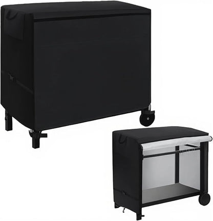 Outdoor Prep Table Cover,40 Inch Waterproof Table Cover for Unitity Cart BBQ Grill Cart,Outdoor Patio Food Cover for Small Table Worktable Metal Table(40"L*24"W*32“H,Black)