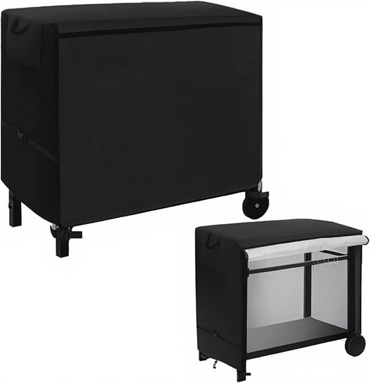 Outdoor Prep Table Cover,40 Inch Waterproof Table Cover for Unitity Cart BBQ Grill Cart,Outdoor Patio Food Cover for Small Table Worktable Metal Table(40"L*24"W*32“H,Black)