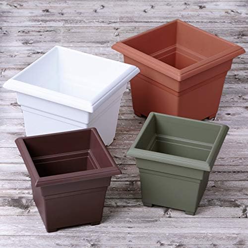 Novelty Countryside Square Tub Planter, Brown, 14-Inch