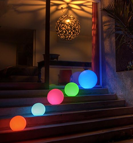 Mr.Go 6-inch LED Ball Light and 10-inch LED Globe Light Bundle, Rechargeable, Remote Control, Dimmable 16 RGB Colors 4 Modes, Waterproof, Great as Night Light Mood Lamp Ambient Lighting Decorations