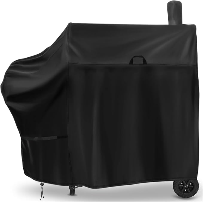 Grill Cover for Royal Gourmet CC1830FC Charcoal Grill Offset Smoker, 46inch Outdoor Heavy Duty BBQ Grill Cover Waterproof-46 L x 28" W x 48" H
