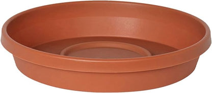 Bloem Terra Resin Saucer Tray: 4.75" Bottom Width - Terra Cotta - Matte, Durable, Ribbed Bottom, Indoor and Outdoor, Fits 6" Terra Pots