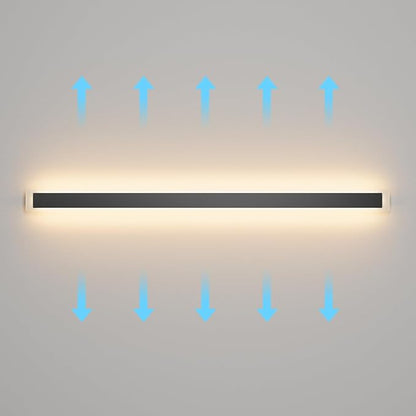 Aipsun 2 Packs Porch Wall Lights 71 inch Long Strip Modern Outdoor Wall Light Fixture, 50W Black Wall Mount Lighting Sconce Exterior Lights Wall Sconce 3000K for House Living Room Corridor