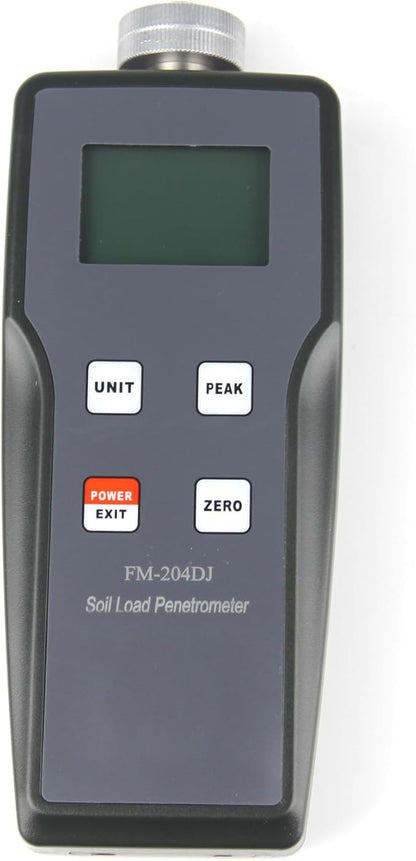 Digital Soil Penetrometer FM-204DJ Soil Compaction Tester Meter Gauge Ground Bearing Capacity Detector Test Tool (1.5V Batt Not Included)