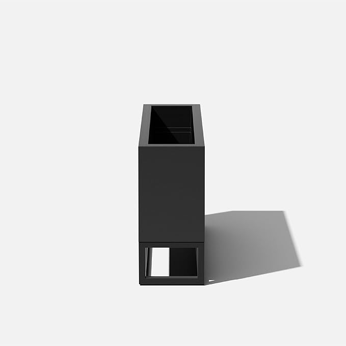 Veradek Block Series Raised Long Box Planter for Patio & Garden | Durable All-Weather Use with Aluminum Stand | Modern Décor for Herbs, Flowers