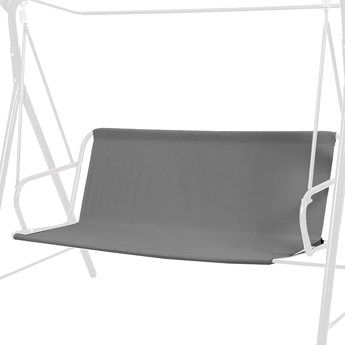 Outdoor Porch Swing Seat Cover Replacement,600D Thickened Oxford Waterproof Swing Replacement Cushion Fabric Covers for 3-Seater Patio Garden Yard Chair Bench (Gray, 58.2 x 19.7 x 19.7 Inch)