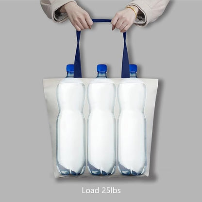 TOPDesign 2-Pack Canvas Tote Bags with Magnetic Snap, Reusable Grocery Shopping Bags, DIY Your Creative Designs